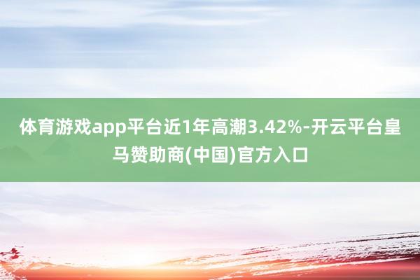 体育游戏app平台近1年高潮3.42%-开云平台皇马赞助商(中国)官方入口